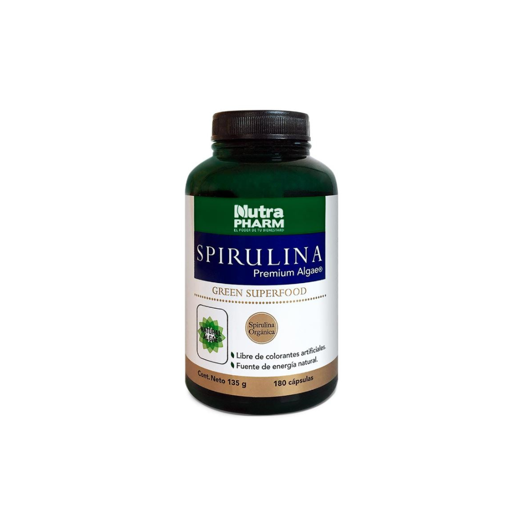 Spirulina Premium Algae - 180 Capsulas